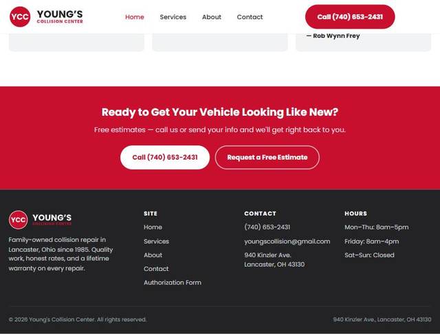 New site footer